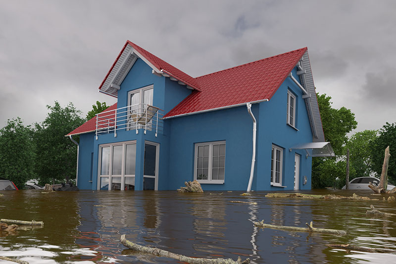 house in flood